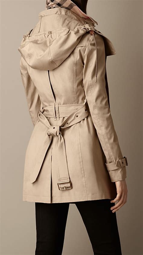 burberry london hooded parka 3 4 coat|Burberry trench coat women.